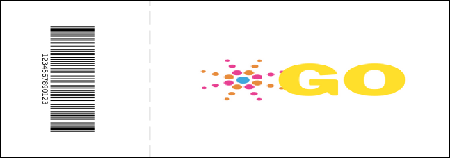 Abstract QR Event Ticket Product Back