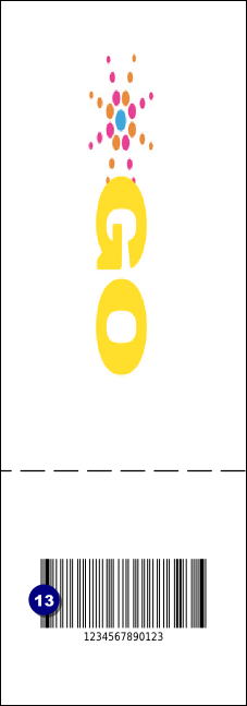 Big Logo Magenta QR Event Ticket Product Back