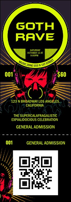 Goth Rave QR Event Ticket