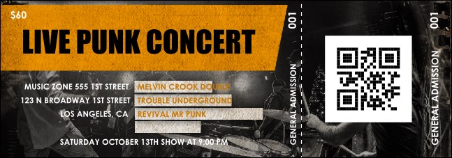 Punk Rock QR Event Ticket