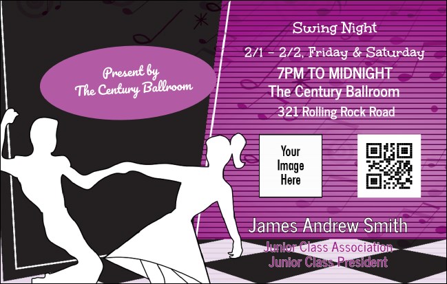 50s Swing Dance VIP Event Badge Medium