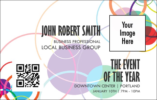 All Purpose Colorful Circles VIP Event Badge Medium