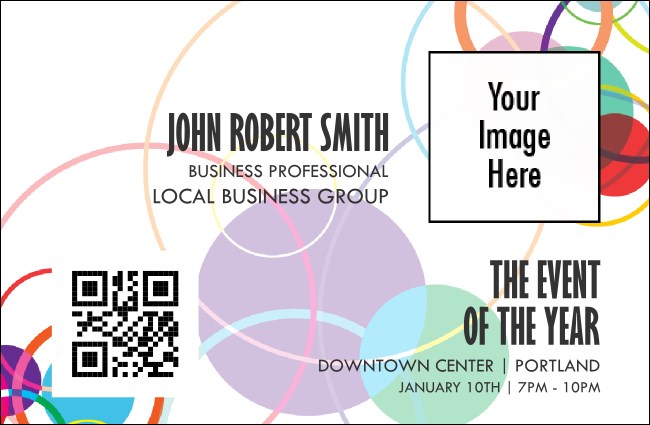 All Purpose Colorful Circles VIP Event Badge Small