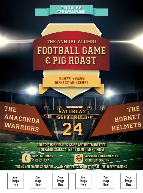 Football Lights Logo Flyer Product Front
