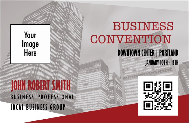 All Purpose Grey Buildings VIP Event Badge Small Product Front