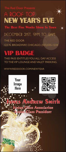 Champagne Bistro VIP Event Badge Large