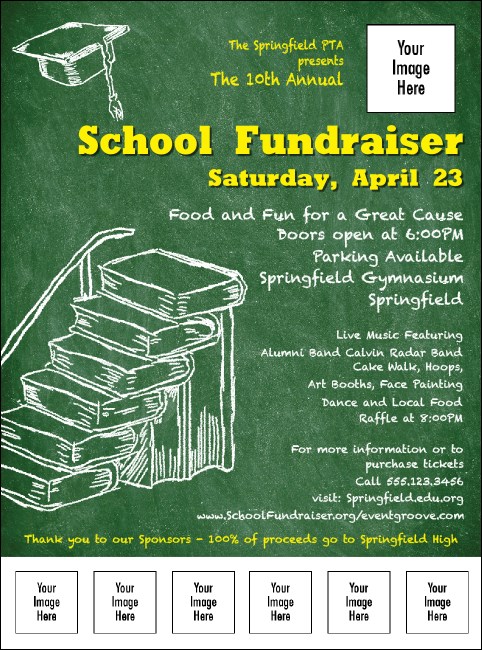 Education Chalk Board Logo Flyer Product Front