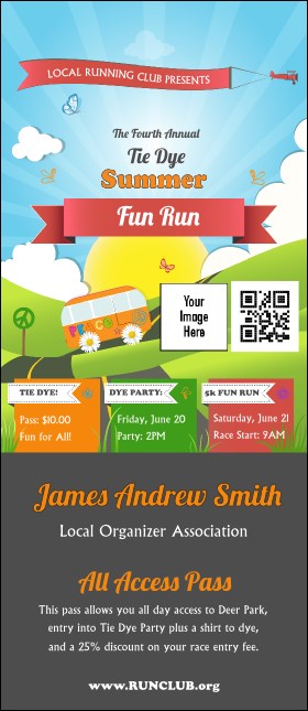 Hippie VIP Event Badge Large Product Front