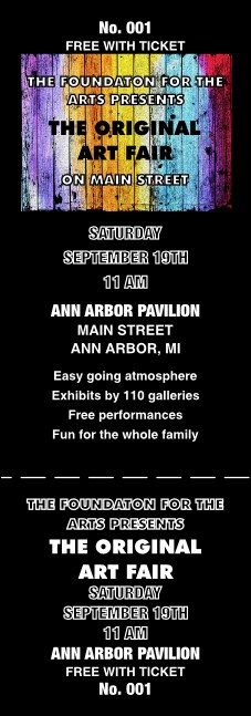 Art Fair Event Ticket Product Front