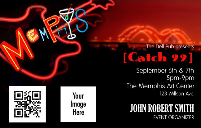 Memphis Color VIP Event Badge Medium Product Front