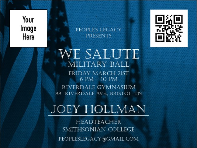 Military Ball - US Flags Economy Event Badge