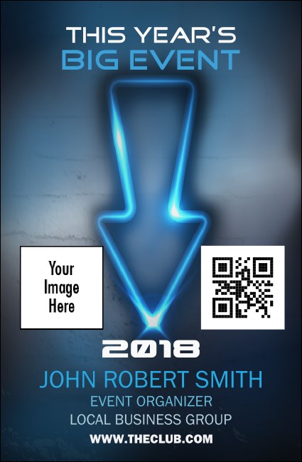 Night Club Neon VIP Event Badge Small Product Front