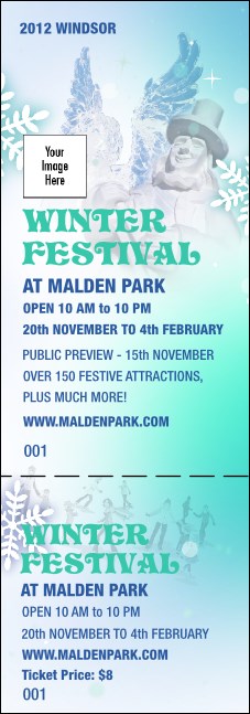 Winter Festival Event Ticket Product Front