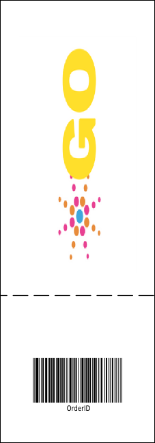 Sports Ticket 002 Blue & Orange Product Back