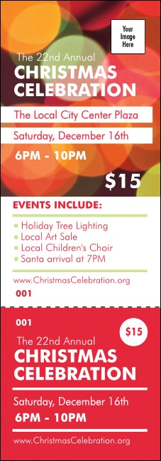 Holiday Lights Event Ticket Product Front