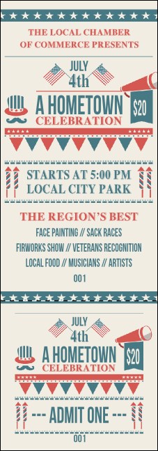 Fourth of July Hometown Event Ticket