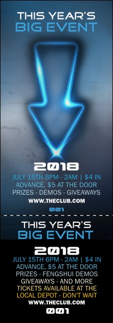 Night Club Neon Event Ticket Product Front