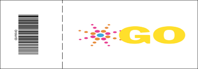 Blue and White General Admission Ticket Product Back