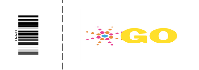 Yellow and White General Admission Ticket Product Back