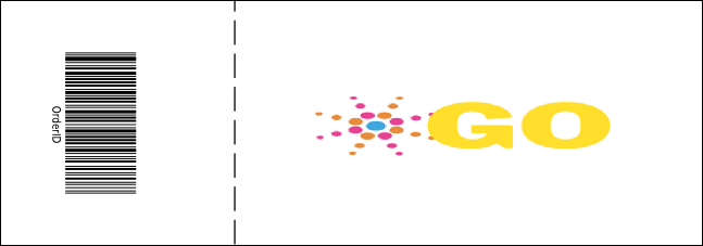 Blue Two-Tone General Admission Ticket Product Back