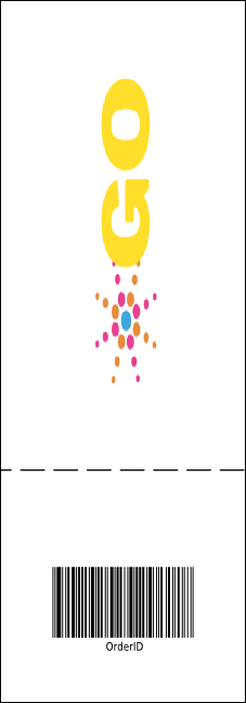 Blue Flowers ticket Product Back