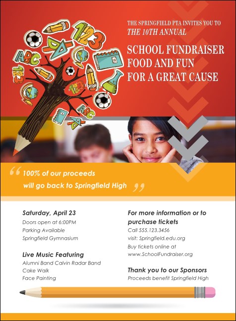 Fundraiser for Education Invitation Product Front