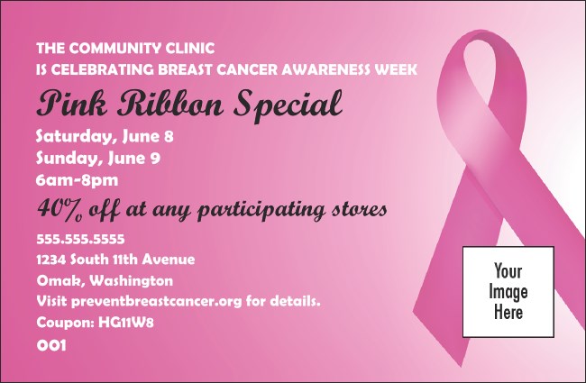 Pink Ribbon Coupon Product Front
