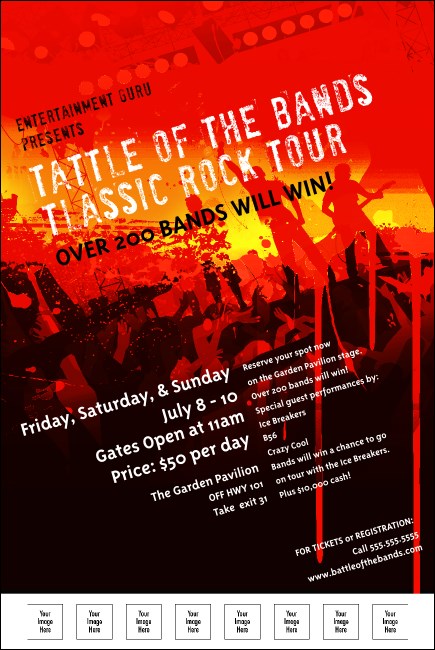 Rock Concert Red Poster Product Front