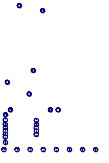 Football Blue Logo Poster Front Field Markers