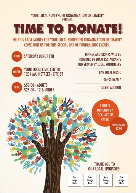Fundraiser Tree Postcard Product Front