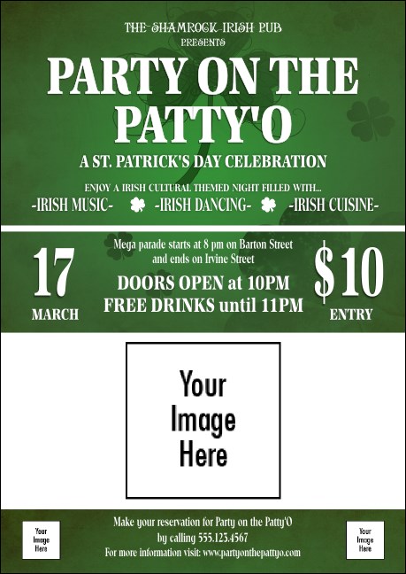 St. Patrick's Day Shamrock Postcard Product Front