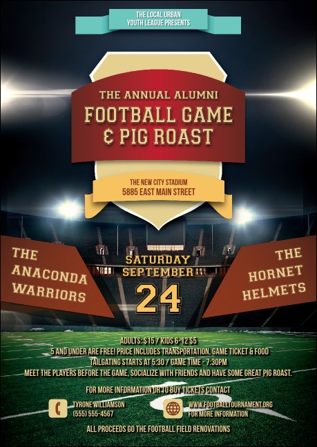 Football Lights Postcard Product Front