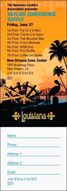 Louisiana Raffle Ticket