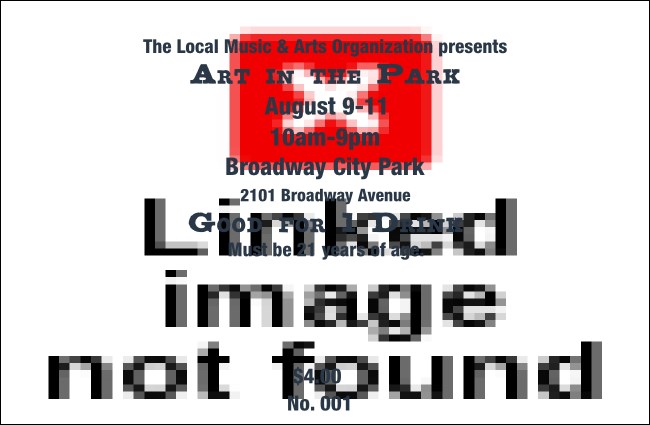 California Drink Ticket (Blue and Salmon) Product Front