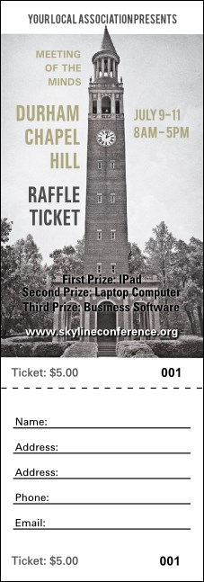Chapel Hill Raffle Ticket Product Front