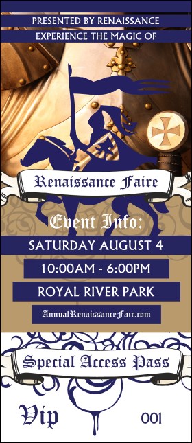 Renaissance Faire Armor VIP Pass Product Front