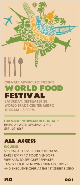 Food Festival VIP Pass Product Front