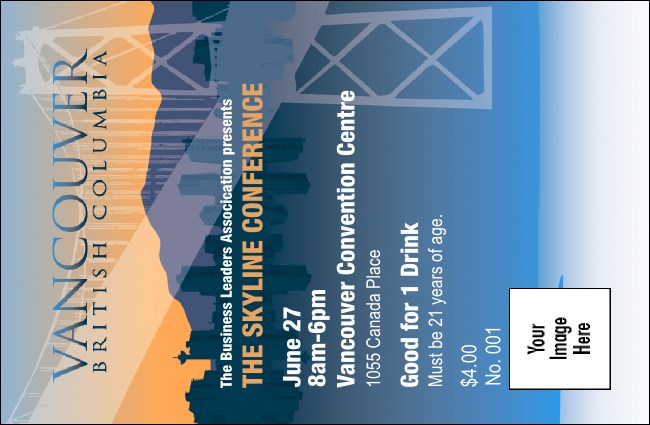 Vancouver BC Drink Ticket Product Front