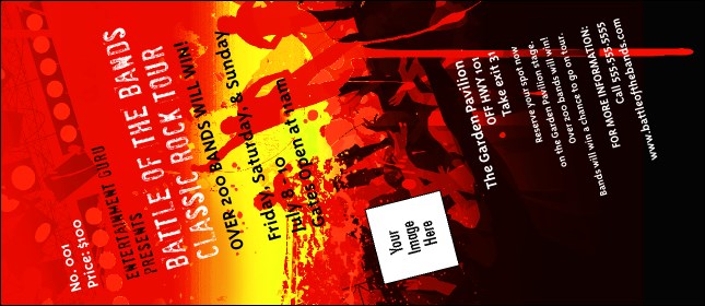 Rock Concert Red VIP Pass Product Front