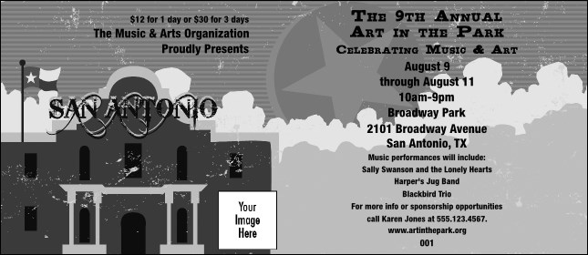 San Antonio VIP Pass (Black and white) Product Front