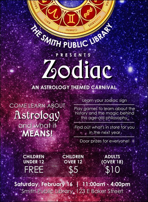 Astrology Invitation Product Front
