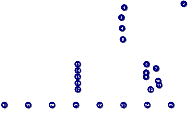 Retro Gymnastics Logo Poster Front Field Markers