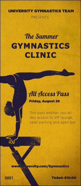 Gymnastics VIP Pass Product Front