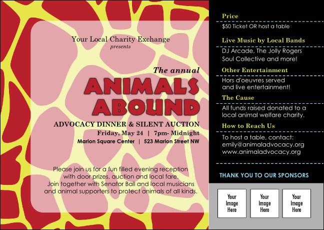 Animal Print Giraffe Postcard Product Front