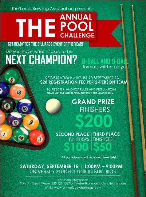 Pool Flyer Product Front