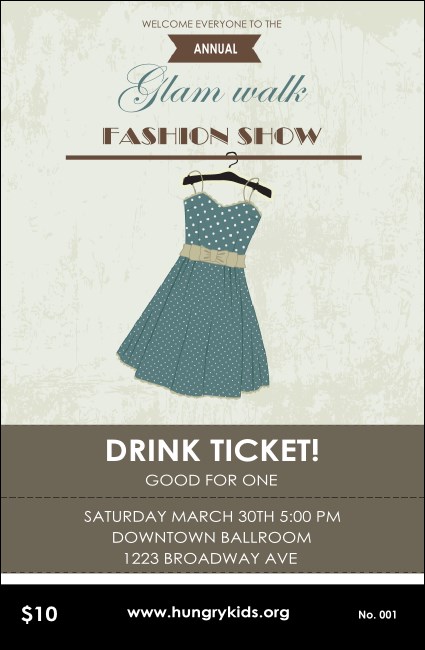 Dress Drink Ticket Product Front