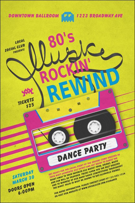 80s Music Poster Product Front