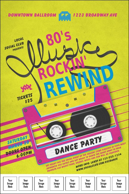 80s Music Logo Poster Product Front