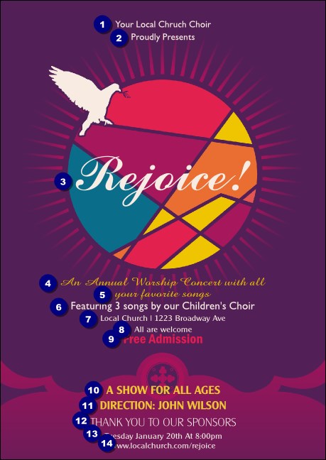 Spiritual Music Postcard Product Front