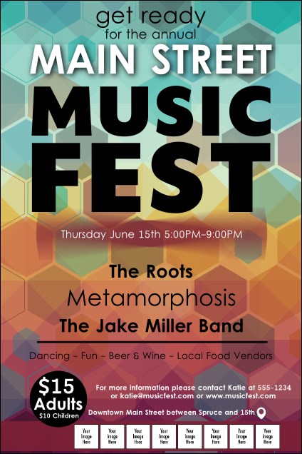 Music Festival Logo Poster Product Front